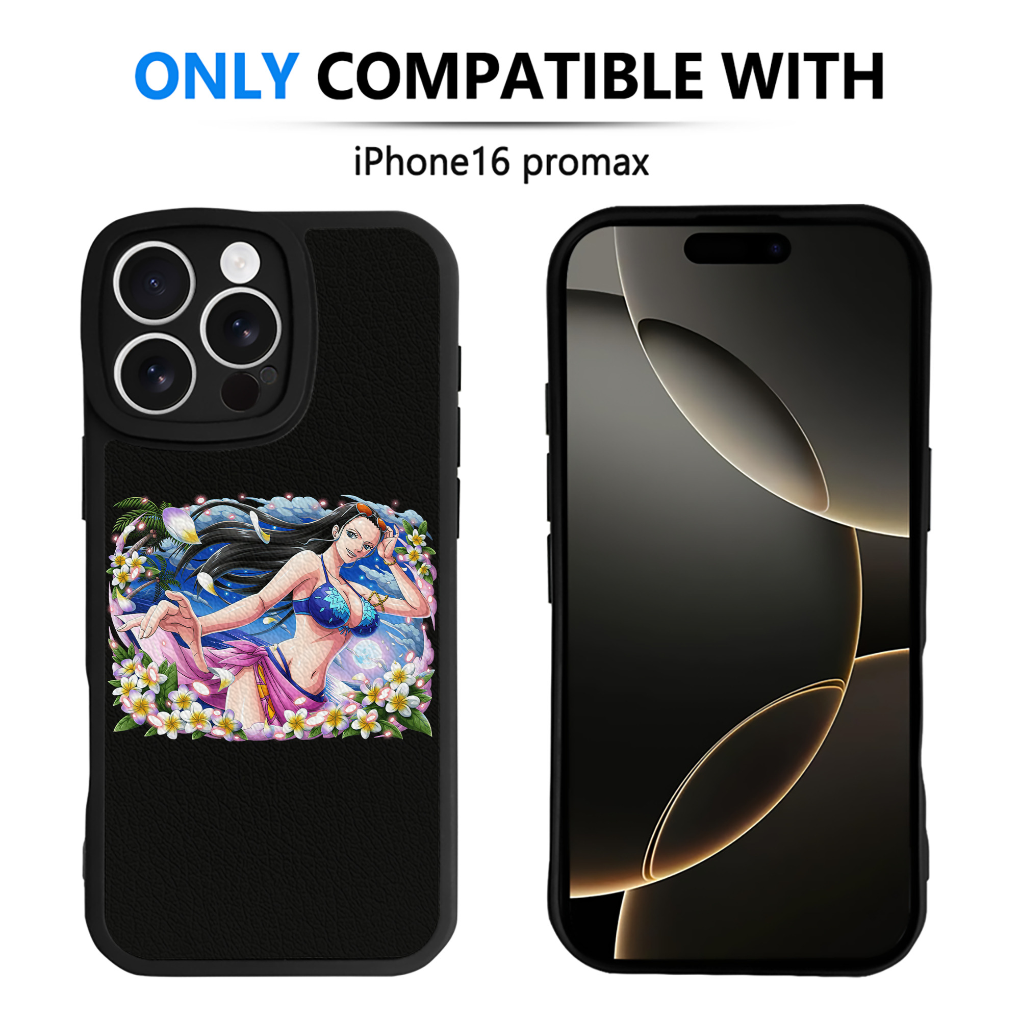 （画像用） ワンピース ニコ・ロビン ONE PIECE Nico Robin 【iPhone 16シリーズ対応】シリコンスマホケース（レザー調） 材質：シリコン